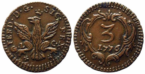 PALERMO. Regno di Sicilia. Ferdinando III di Borbone (1759-1816). 1/2 grano 177...