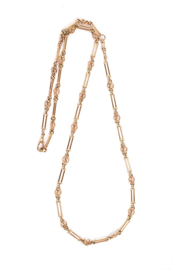  Catena da orologio vittoriana inglese in oro