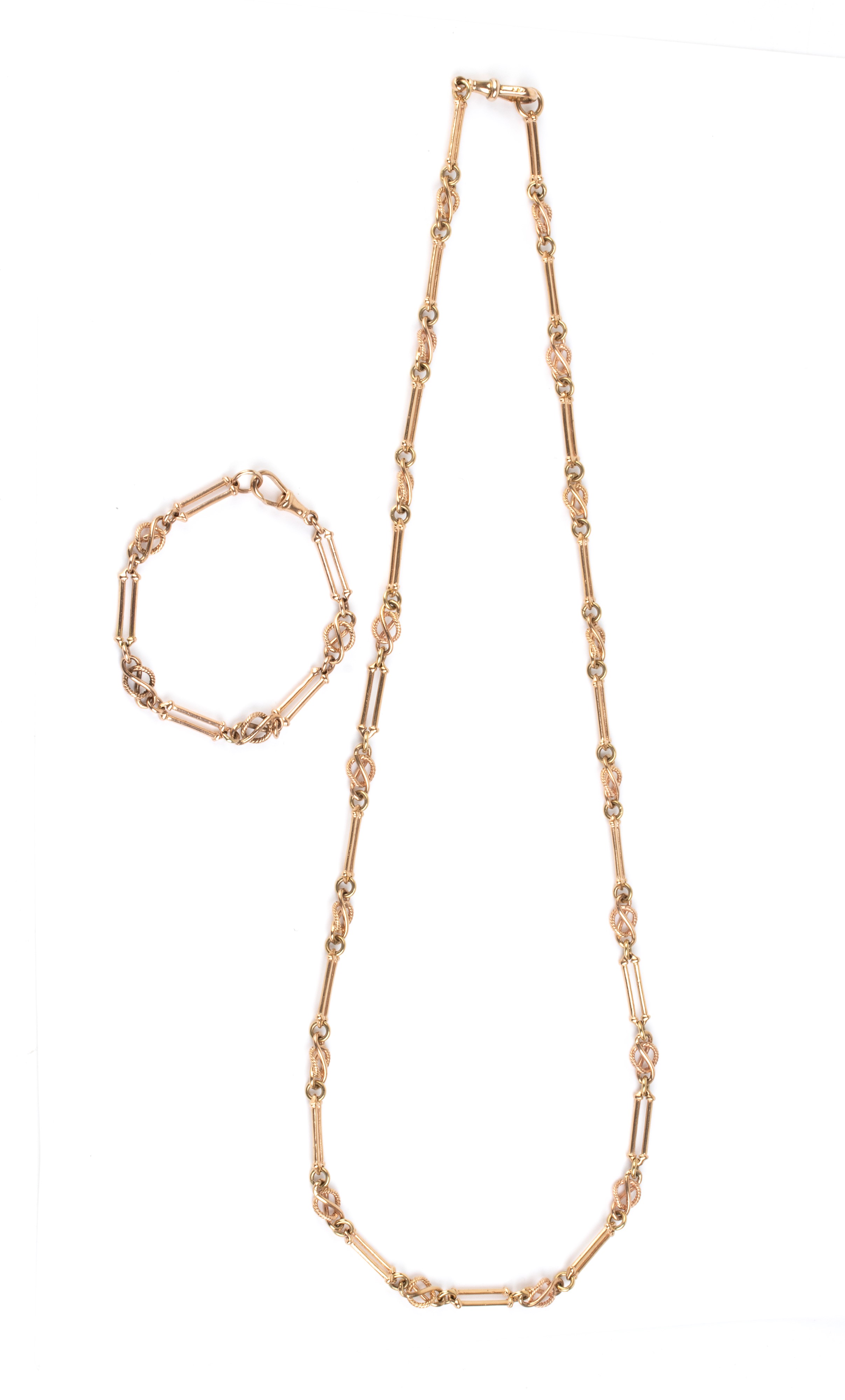 Catena da orologio vittoriana inglese in oro