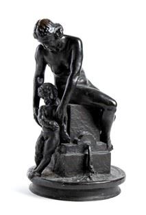CESARE BISCARRA (Torino, 1866 - 1943) - Fountain project with maternity, 1939