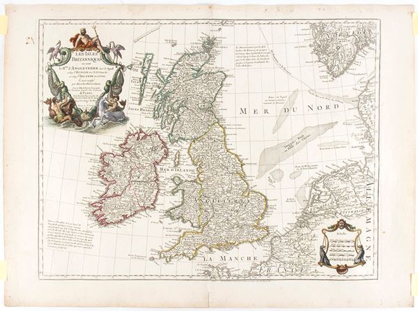 Guillaume de l'Isle (1675-1726) - Les Isles Britanniques ou sont le Rme. d'Angleterre tire de Sped celuy d'Ecosse...