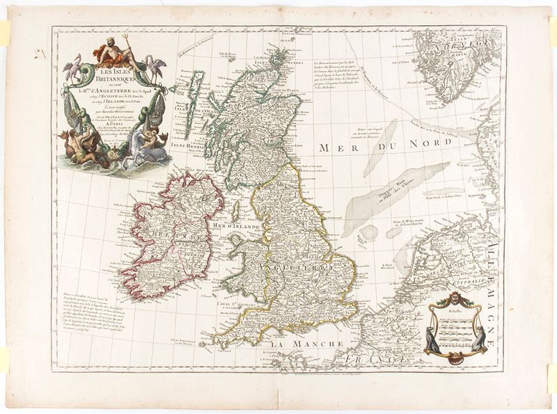 Guillaume De L'isle (1675-1726) - Les Isles Britanniques Ou Sont le Rme. D'angleterre Tire De Spe...