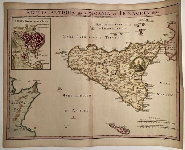 John Blair da Guillaume de l'Isle (1675-1726) - Siciliae Antiquae quae et Sicania et Trinacria dicta...