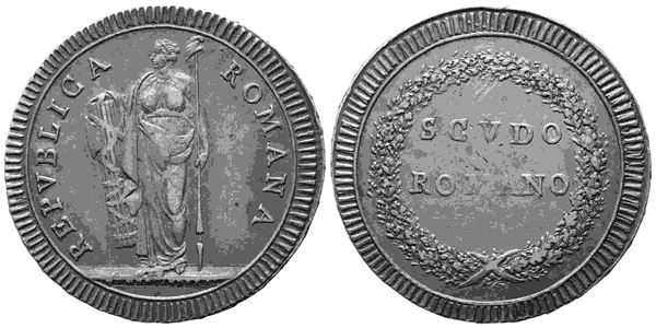 ROMA. Prima Repubblica Romana (1798-1799). Scudo romano. Ag (26,42 g). R. qSPL...  - Asta Monete e medaglie moderne Italiane ed Estere - Bertolami Fine Art - Casa d'Aste