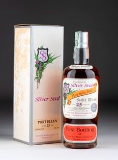  Port Ellen Silver Seal 25 Years Old Single Malt Scotch Whisky 1975...  - Asta Vini e Distillati. Pregiati da Collezione e d'Annata. - Bertolami Fine Art - Casa d'Aste