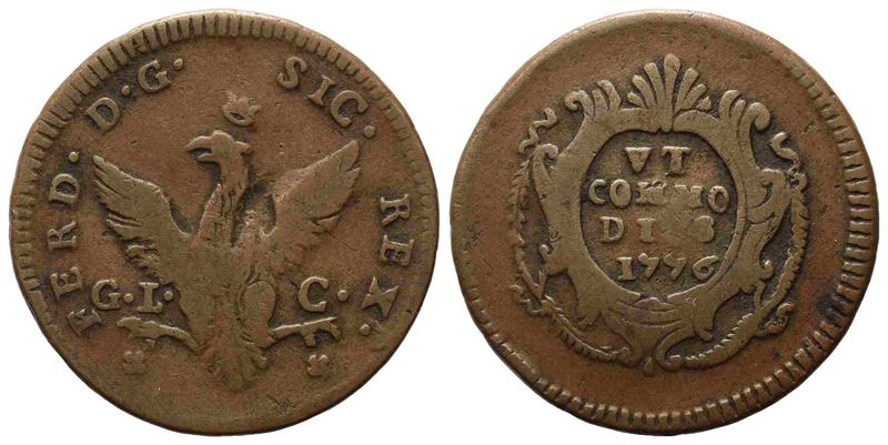 Ferdinando III di Borbone, 2 grani 1776, Regno di Sicilia