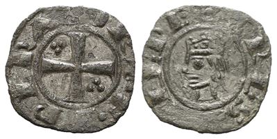 Brindisi. Federico II (1197-1250). Denaro. Mi. Emissione del 1225. Mir 276. Bb