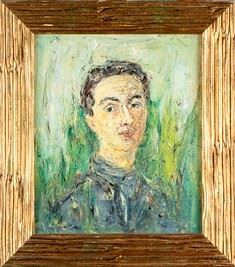 GIOVANNI STRADONE (Nola, 1911 - Roma, 1981) : Self-portrait, 1941  - Oil on board, 37 x 31,5 cm  - Auction Dipinti, Disegni e Sculture dal XIX al XXI secolo e Collezione Cornelio Di Marzio - Bertolami Fine Art - Casa d'Aste