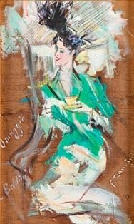 Francesco Cangiullo (napoli, 1884 – Livorno, 1977) - Omaggio a Boldini