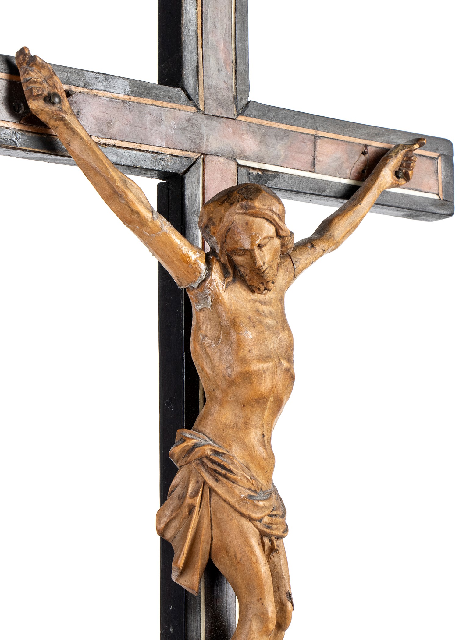 Crocifisso Italiano in Legno e Tartaruga