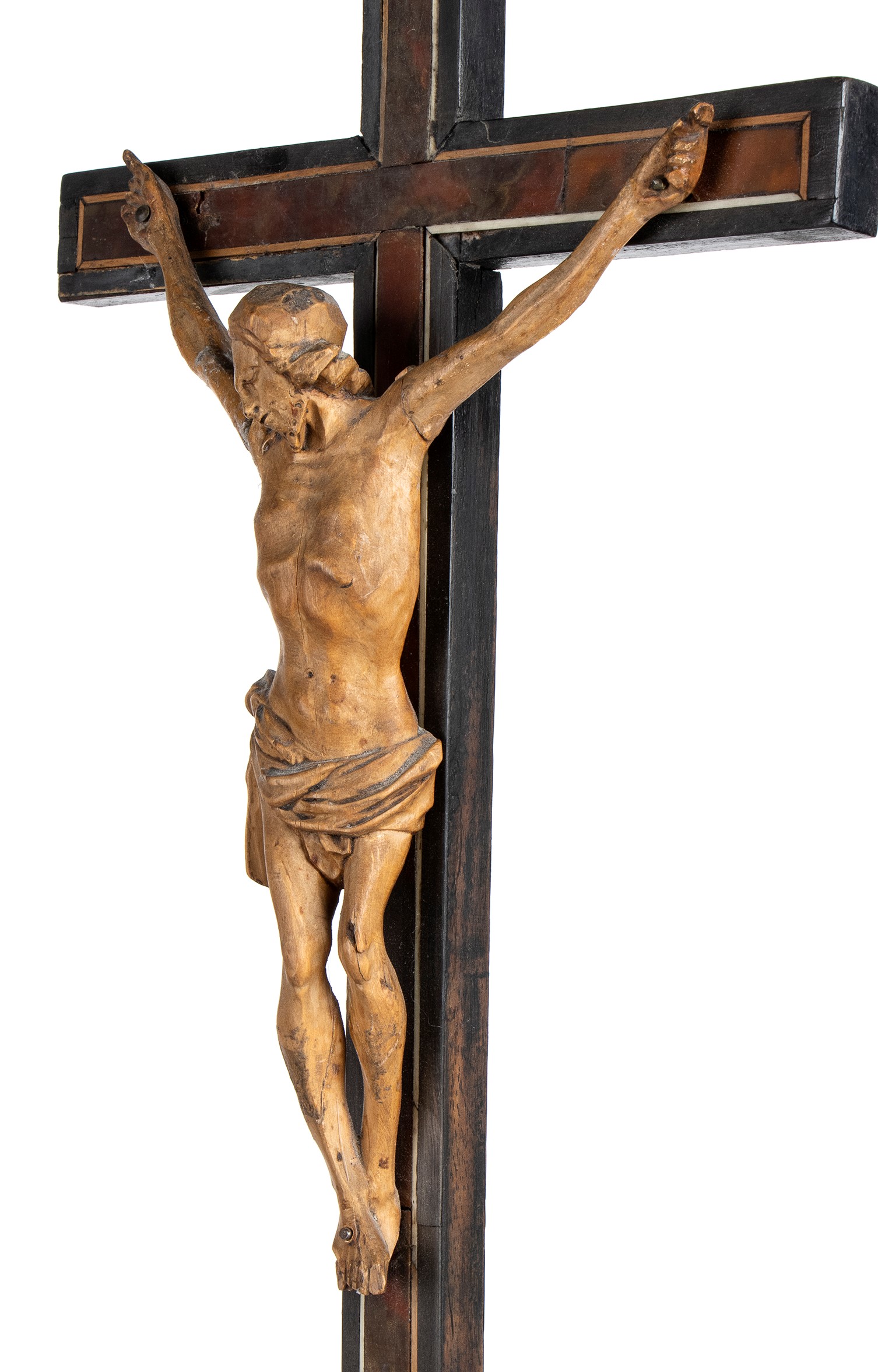 Crocifisso Italiano in Legno e Tartaruga