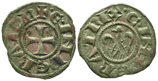 MESSINA. Regno di Sicilia. Enrico VI (1194-1197). Denaro a nome di Enrico e Cos...  - Auction Monete e medaglie moderne Italiane ed Estere - Bertolami Fine Art - Casa d'Aste