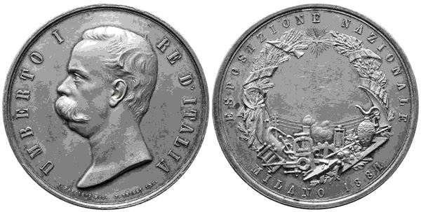 REGNO D'ITALIA. Umberto I (1878-1900). Medaglia in argento per l'esposizione di...  - Auction Monete e medaglie moderne Italiane ed Estere - Bertolami Fine Art - Casa d'Aste