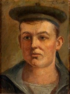 CARLO SOCRATE (Mezzana Bigli, 1889 - Roma, 1967) - Sailor's head