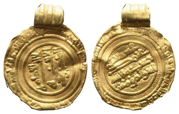 ARAB EMPIRE. Fatimidi. Al-Mansur billah (AH 334-341/AD 946-953). 1/4 Dinar o Ro...