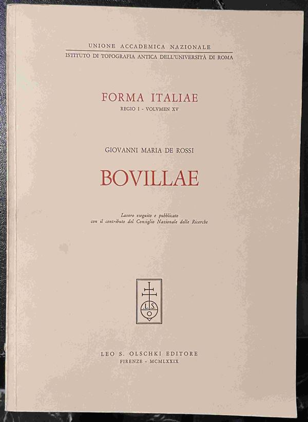 G.M. De Rossi, "Bovillae", serie Forma Italiae, I.26, Firenze 1979.
Come nuovo....