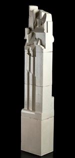 NINO CARUSO (Tripoli, 1928 - Roma, 2017) : Stele, 1993  - Porcellana, 130 x 22 x 24 cm  - Asta Dipinti, Disegni e Sculture dal XIX al XXI secolo e Collezione Cornelio Di Marzio - Bertolami Fine Art - Casa d'Aste