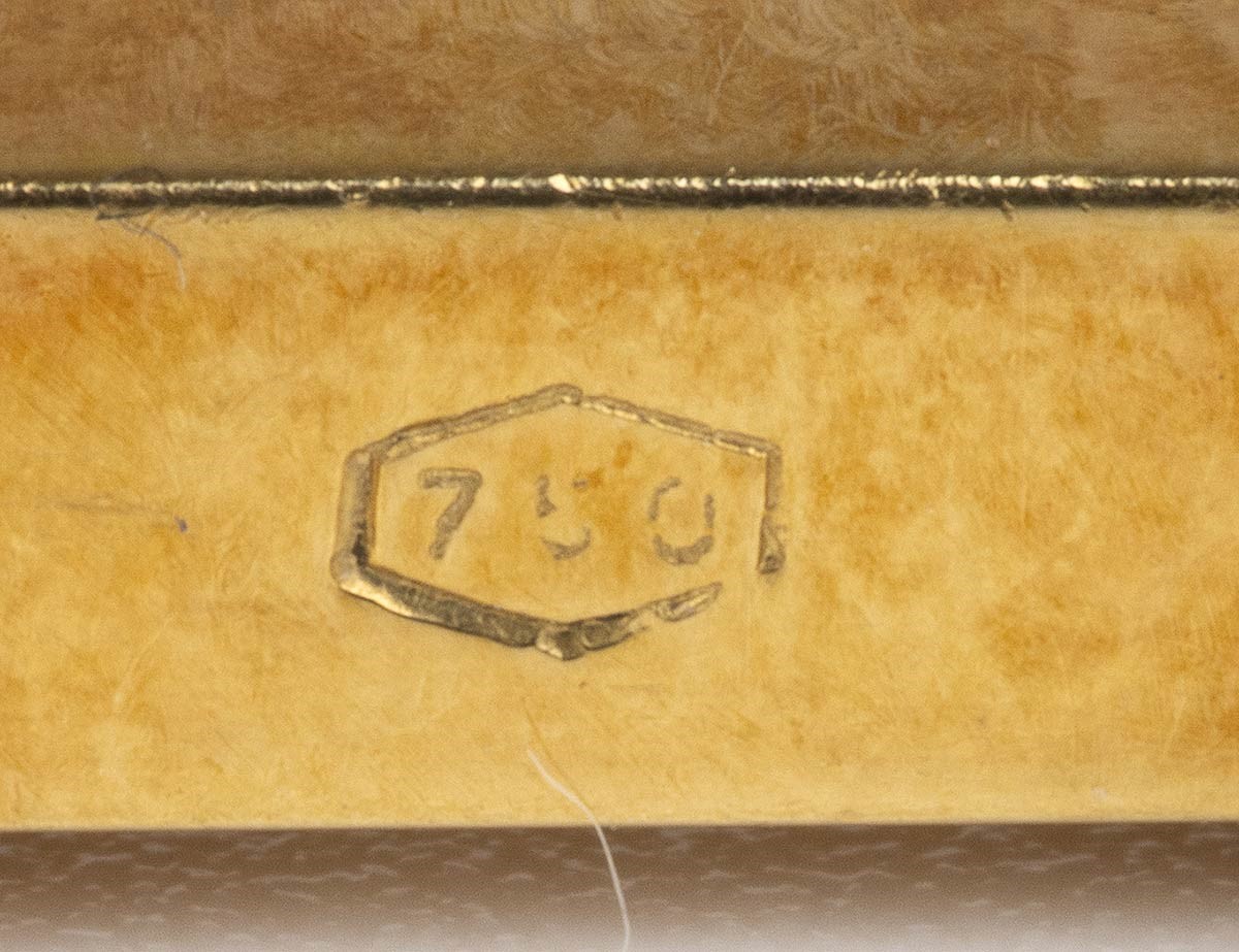 Paio di Gemelli da Polso in Oro Giallo con Zaffiri Sitetici...