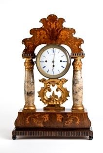 Raro orologio da camino con carillon - Austria, Biedermeier inizio XIX secolo...