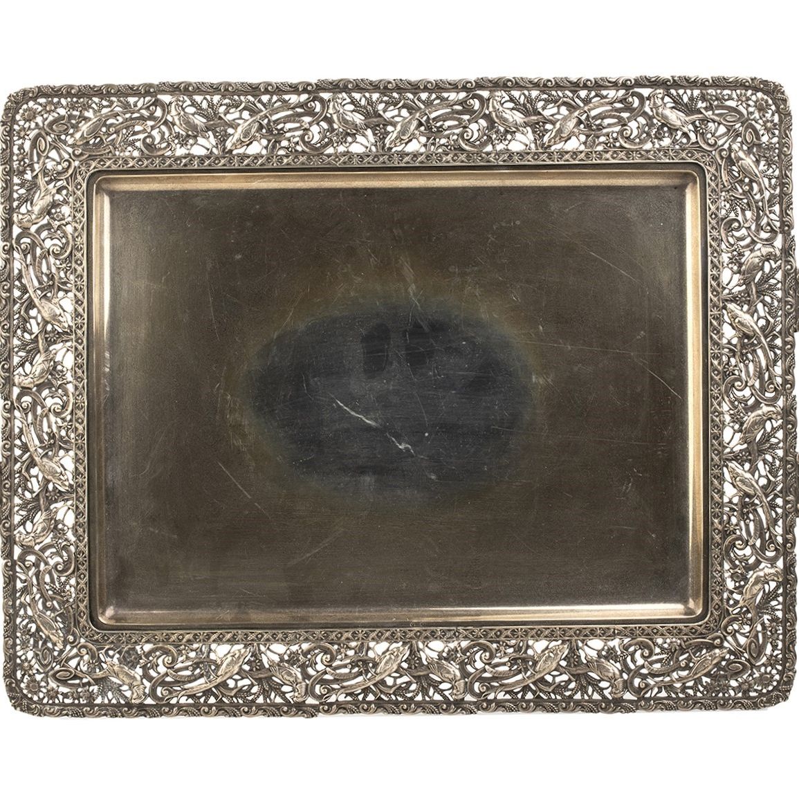 Vassoio Spagnolo in Argento - Inizio XX Secolo