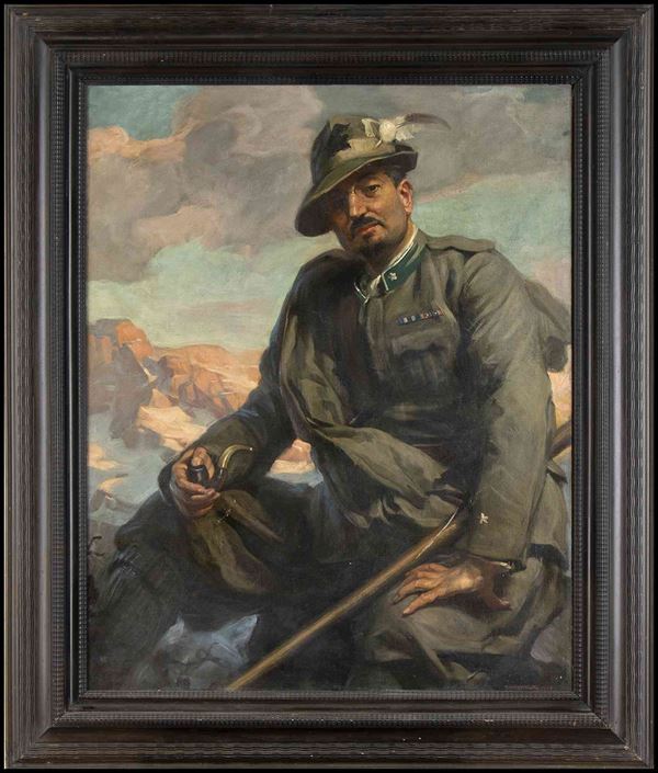 Mattia TRAVERSO (1885-1956)
Ritratto di Italo Balbo in divisa da alpino, Grande...