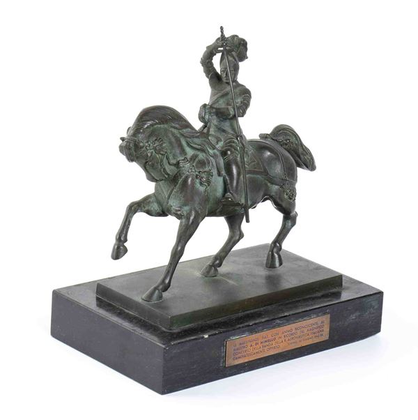 Piccola copia del monumento equestre di Emanuele Filiberto di Savoia, detto Tes...