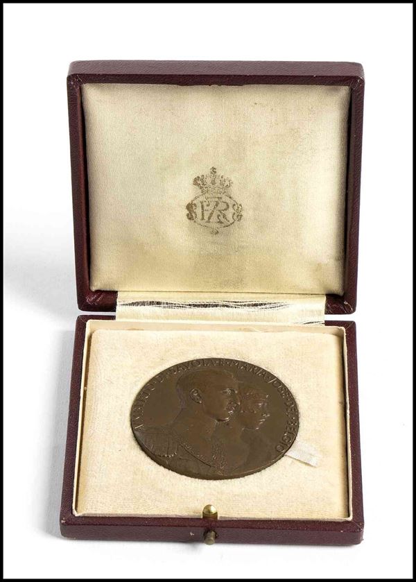 Medaglia commemorativa: Nozze Umberto di Savoia e Maria Josè del Belgio, 8 genn...