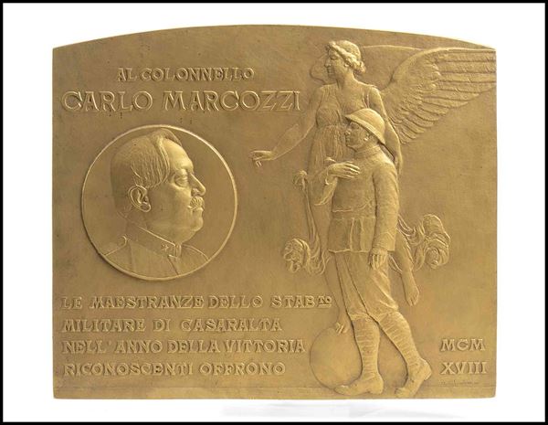 Commemorative plaque: TO COLONEL CARLO MARCOZZI...