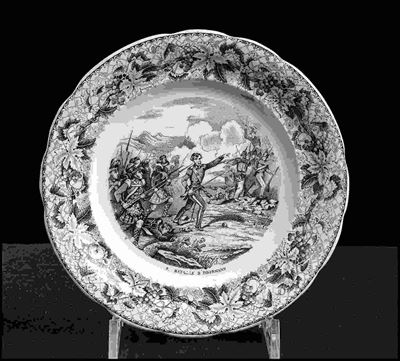 Piatto Decorato con la Raffigurazione della Battaglia di Inkerran