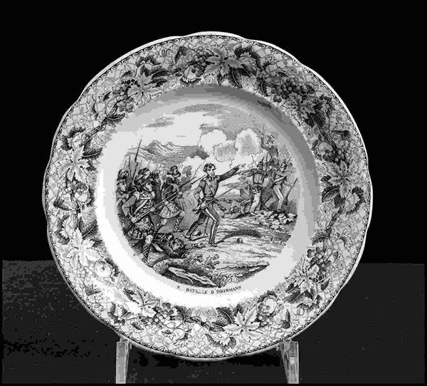 Plate decorated with the Battle of Inkerman...