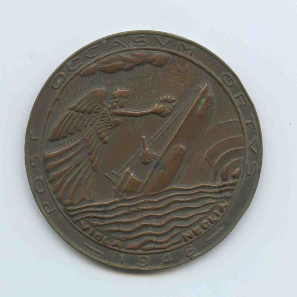 Medaglia commemorativa per affondamento di sommergibile, 1948...  - Auction Asta 255 - Bertolami Fine Art - Casa d'Aste