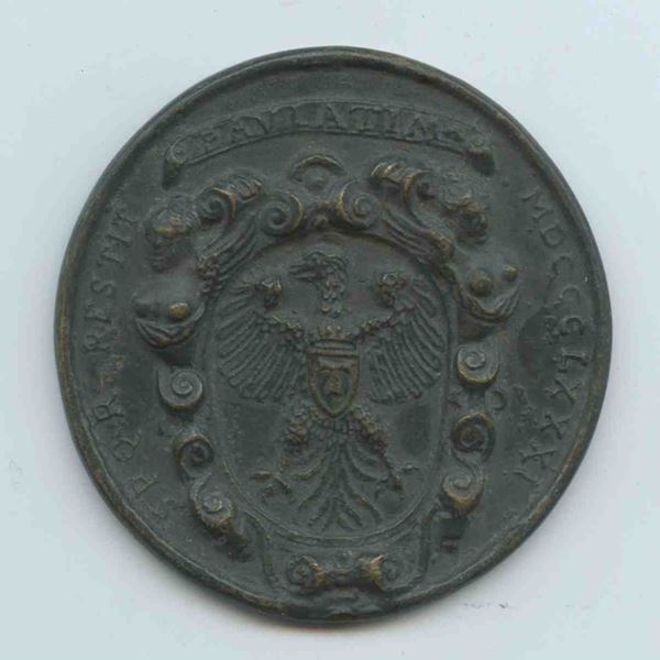 Medaglia commemorativa Roma 1881, bronzo...