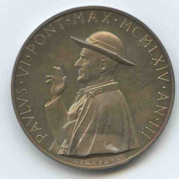 Medaglia commemorativa Paolo VI, argento...