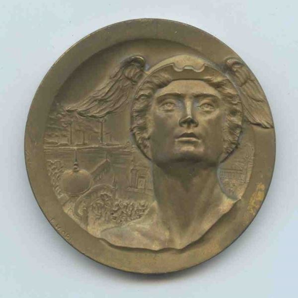 Medaglia commemorativa Esposizione internazionale arte-industria Genova...