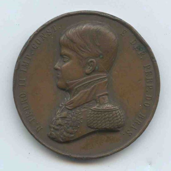 Medaglia commemorativa Don Pedro II, Brasile...