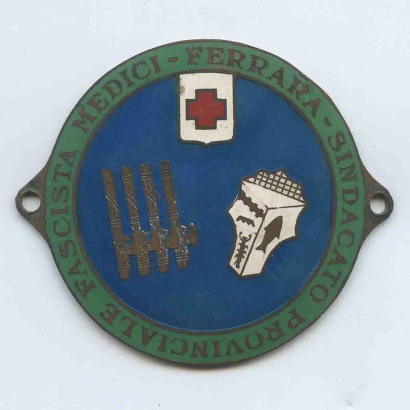 Placchetta del Sindacato dei Medici Fascisti di Ferrara