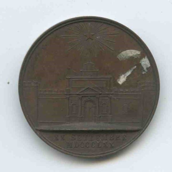 Medaglia commemorativa per il decennale della presa di Porta Pia, 1870...