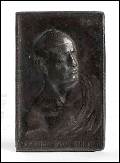 Placchetta con Ritratto di Benito Mussolini