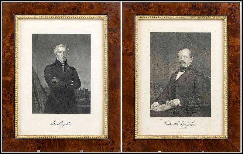 Lotto di Due Ritratti: Sir Arthur Wellesley, i Duca di Wellington e Otto Von Bi