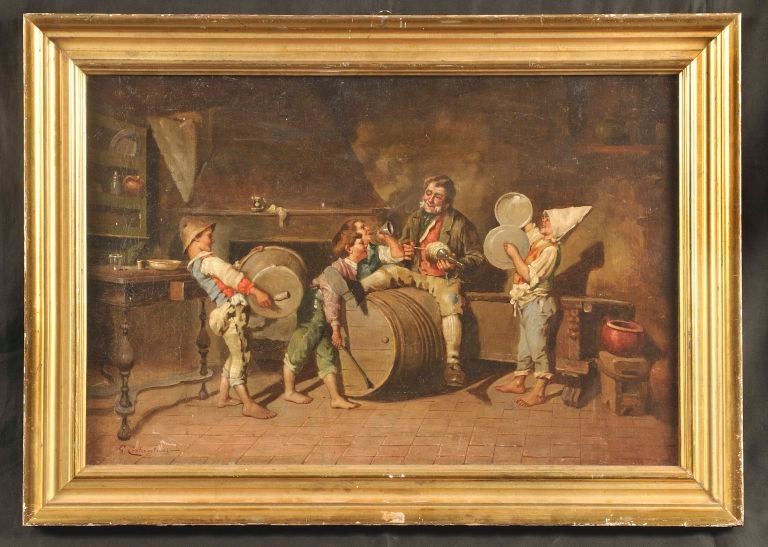 Giuseppe Costantini (napoli, 1843 - 1893) - Scena di Genere