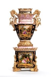 Vaso in ceramica - XIX secolo, firmato JACOBE PETIT...  - Auction Mobili, vetri Gallé, Tappeti e Oggetti d'arte dal XVII all'inizio del XX secolo - Bertolami Fine Art - Casa d'Aste