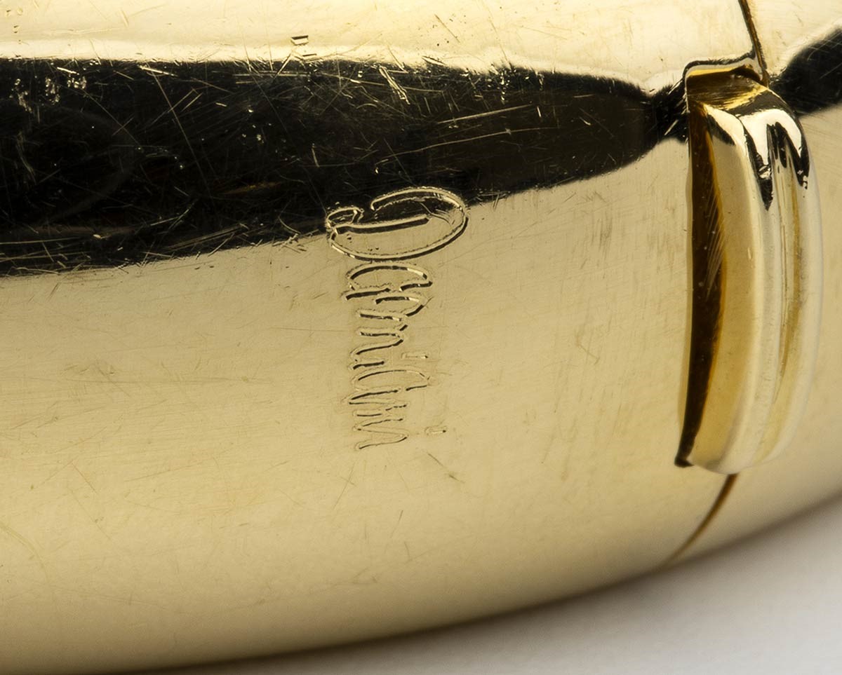DAMIANI: bracciale a cerchio rigido in oro e diamanti