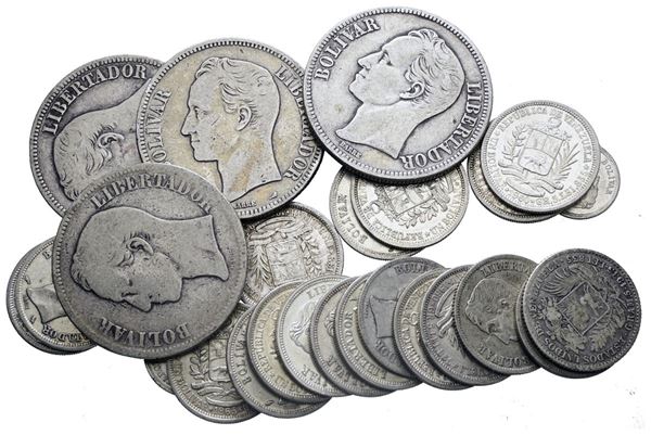 VENEZUELA. LOTTO MISTO DI BOLÍVARES VENEZUELANI - Ag. 200.53gr.