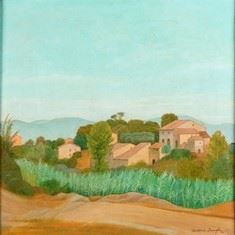 Antonio Donghi (roma, 1897 - 1963) - Paesaggio, 1940