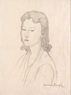 Antonio Donghi (roma, 1897 - 1963) - Ritratto Femminile, 1939