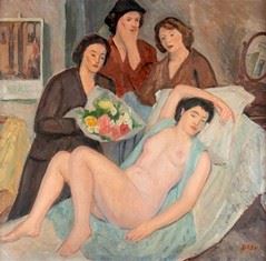 ERCOLE  DREI - La visita, 1945 ca. 