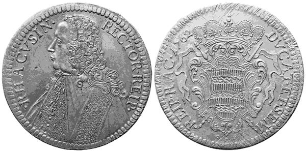 RAGUSA. Repubblica (1592-1806). Tallero rettorale 1762. Ag (28,21 g). Dav. 1639...