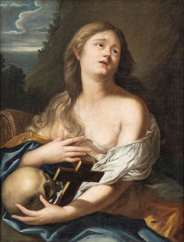 Artista emiliano, XVII secolo - Penitent Magdalene 