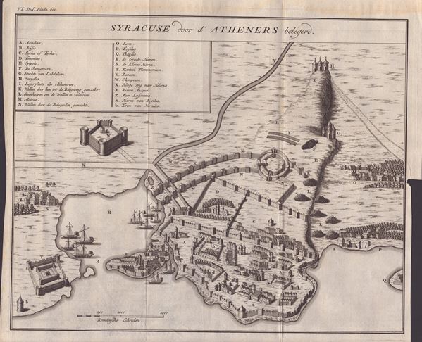 A Plan of the City of Syracuse. Besieged by the Athenians...