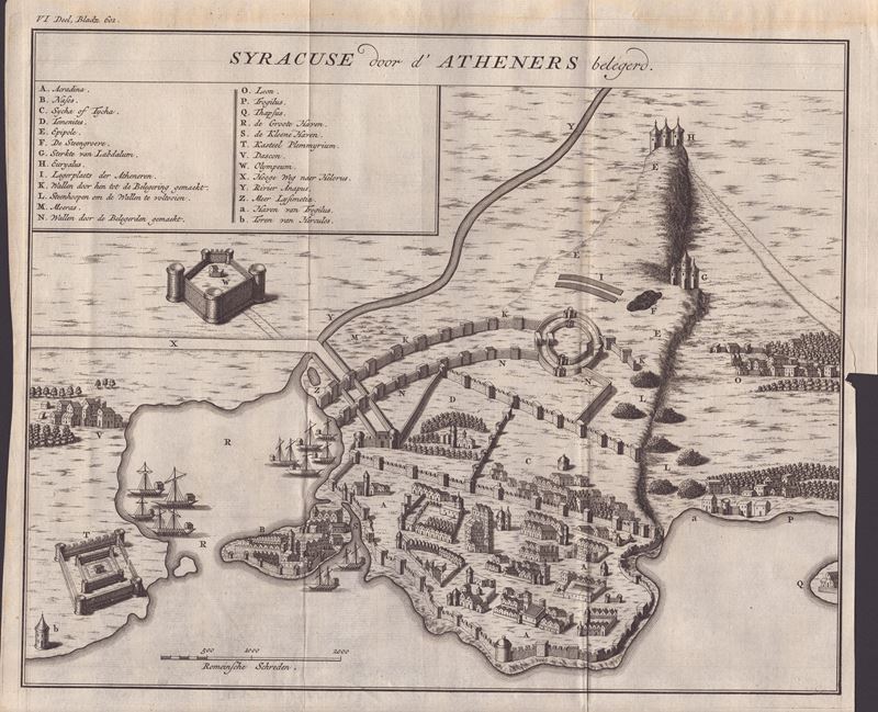 A Plan Of The City Of Syracuse. Besieged By The Athenians